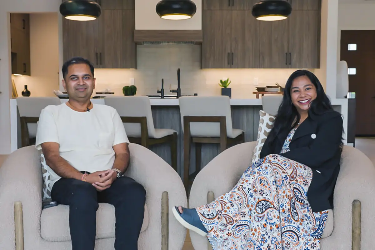 Couple sitting on a couch