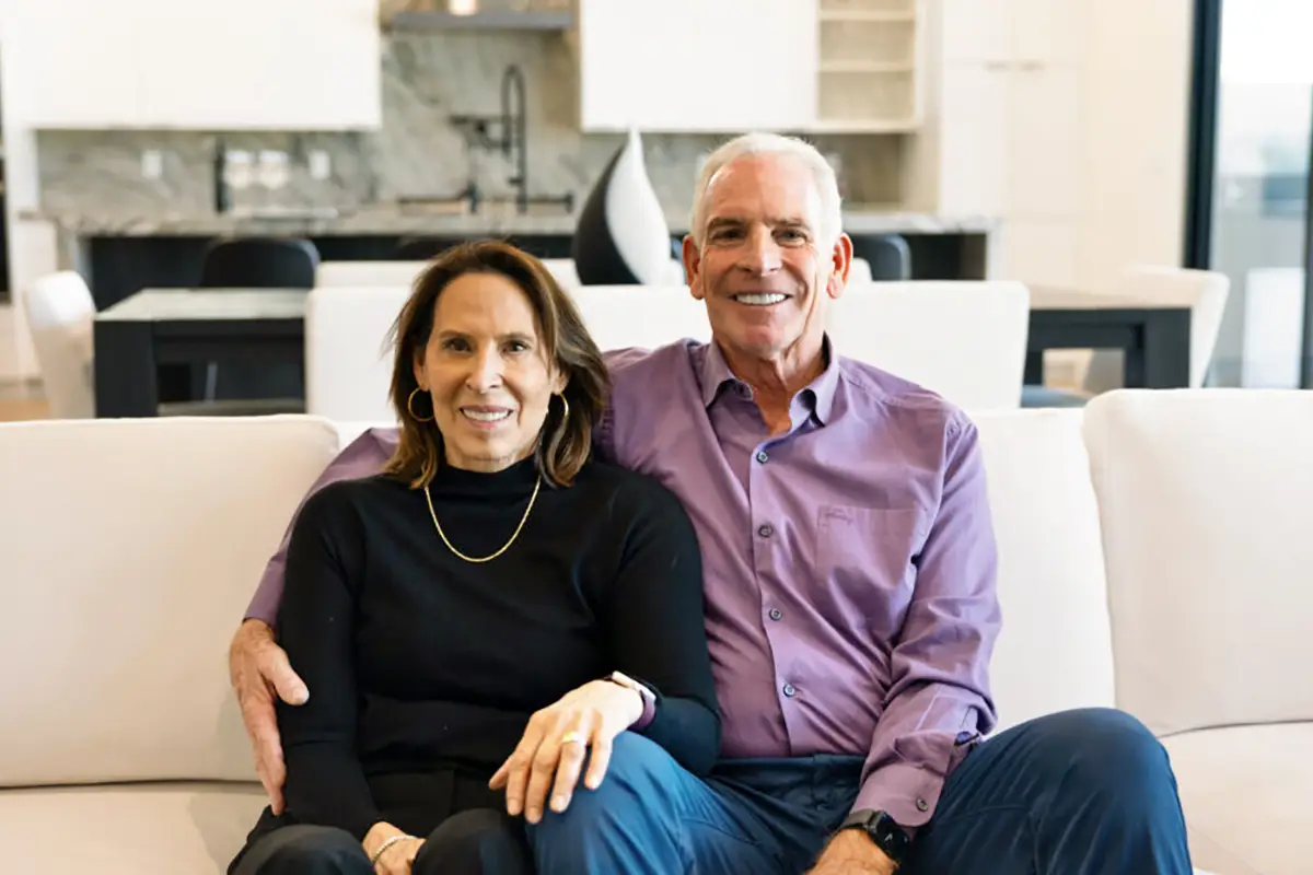 Couple sitting on a couch